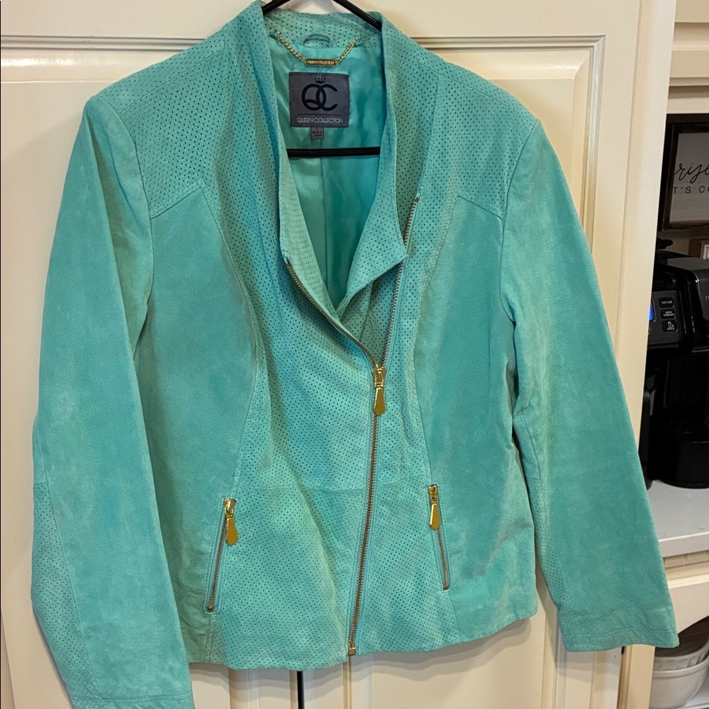 Queen Collection Turquoise Suede Blazer